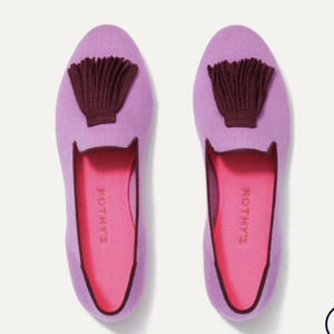 Rothy's The Merino Wool Tassel Slip On Loafer Flat Lavender Size W7 NWOB